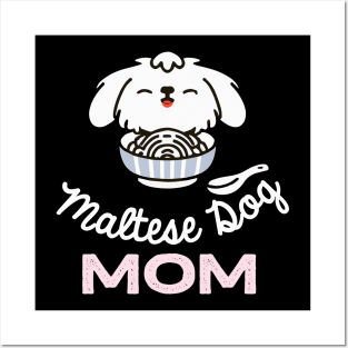Maltese Dog Mom Dog Owner Retro Dog Mother Posters and Art